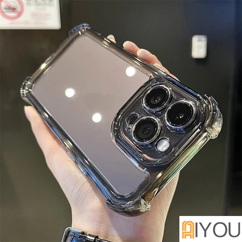 Shockproof Air Cushion Transparan Phone Case Untuk iPhone 14 Pro Max11 12 13 XR X XS 8 7 Plus SE Bening Lembut Silikon Penutup Belakang