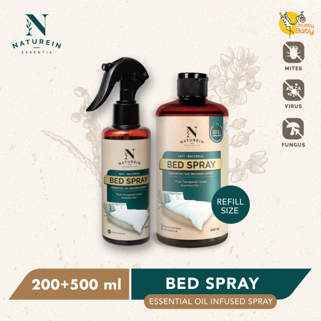 Paket Bundling Naturein Bed Spray 200 ml + Refill 500 ml