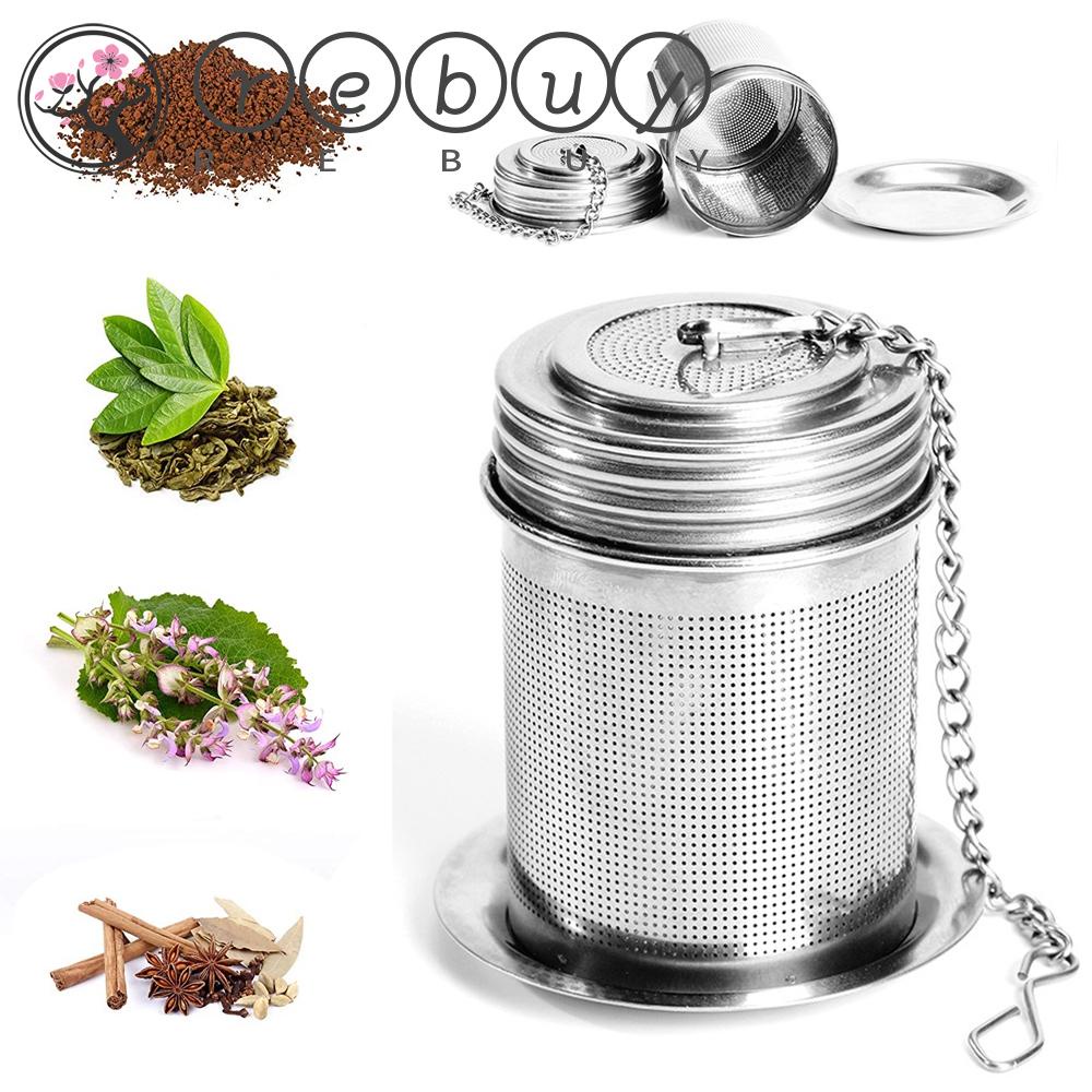 Rebuy Tea Infuser Seasonings Untuk Sambungan Ulir Daun Longgar Dengan Kait Rantai Yang Dipanjangkan Untuk Seduh Tea Ball Cooking Infuser