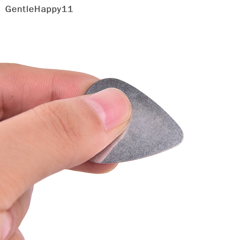 Gentlehappy 10pcs bass guitar picks stainless steel Akustik Gitar Listrik plectrum 0.30mm id