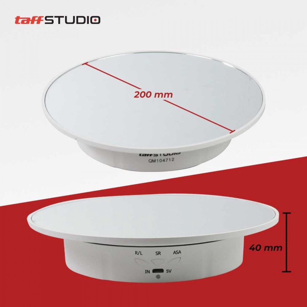 Alas Putar Fotografi Video Etalase Mirror Rotating 360 Turntable 20cm