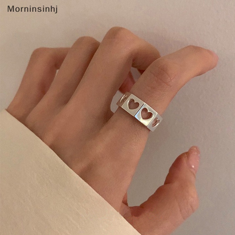 Mornin Geometris Berongga Jantung Pembukaan Cincin Sederhana Fashion Adjustable Jari Telunjuk Rings Untuk Wanita Minimalis Fashion Perhiasan Pesta Hadiah id