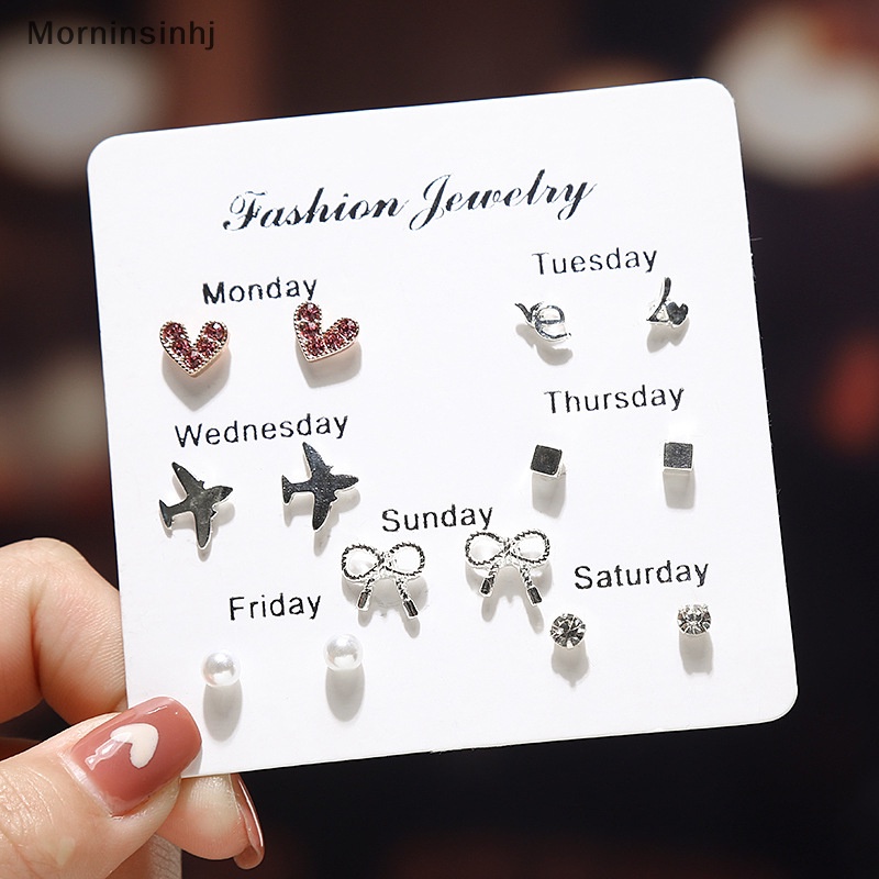 Mornin Set Anting Stud Untuk Wanita Gadis Sederhana Lucu Indah Mini Earrings Perhiasan Hadiah id