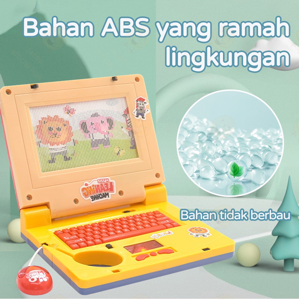 Lacoo Mainan musik laptop  elektrik Baby imitation laptop learning machine Music computer