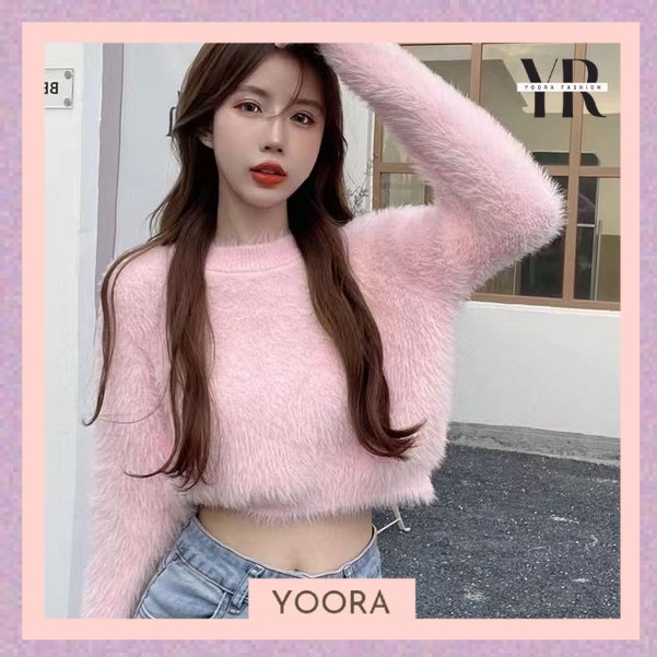Yoora Fashion - Baju Bulu Wanita Korea - Baju Pesta - Baju Kondangan Korea - Baju Pergi - Baju Gunun