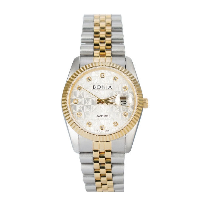 Jam Tangan Pria BONIA B10550-1116 Silver Gold Stainless Steel