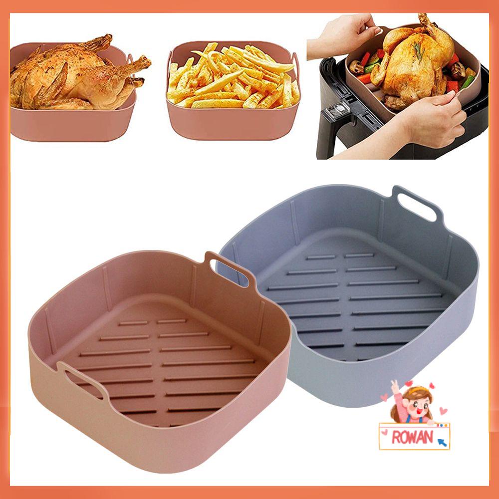 R-FLOWER Square Silicone Pot Grill Pot Tray Masak Reusable Pizza Plate Baking Basket