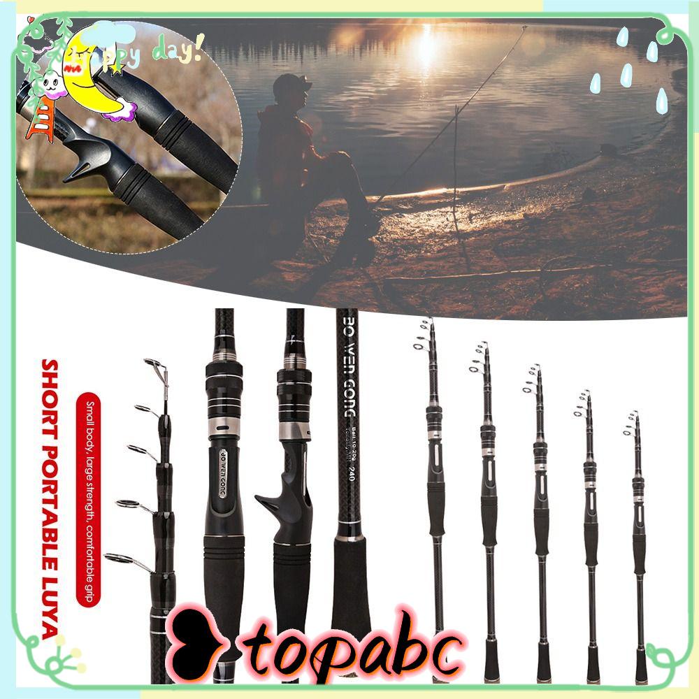 TOP Joran Pancing Teleskopik Winter Sea Pole Bahan Karbon Bisa Ditarik