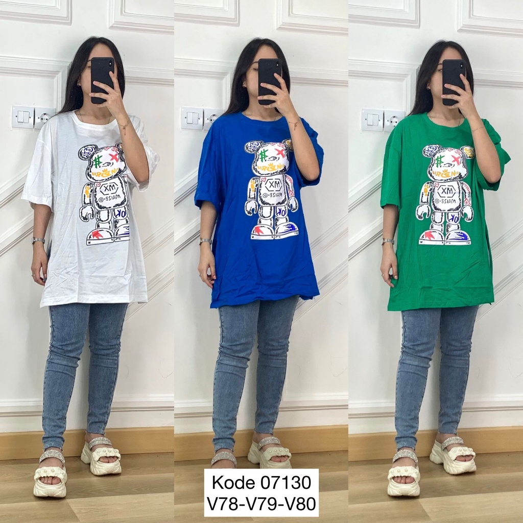 Kaos Bangkok Wanita I Kaos Import Bangkok I Baju Bangkok Wanita I Baju Kaos Oversize Wanita Lengan 3
