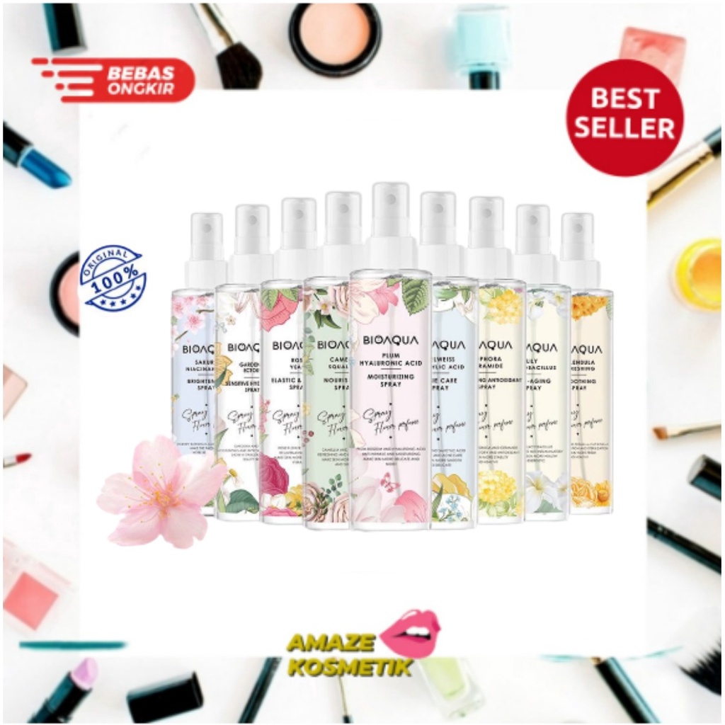 BIOAQUA Face Mist Spray Wajah / Face Mist Spray Flower Parfume Wajah 150ml - AMAZE KOSMETIK