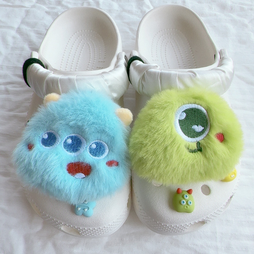 8pcs Kartun Lucu Mewah Monster Cros DIY Pesona Aksesoris Sepatu - Monsters University Series Jibitz