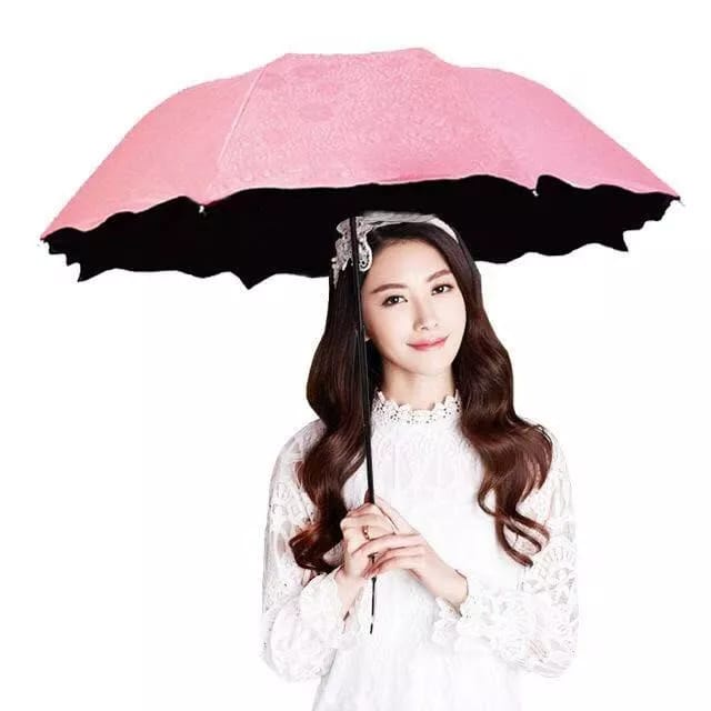 3D Payung Lipat Magic Umbrella ANTI UV Flowers Umbrella