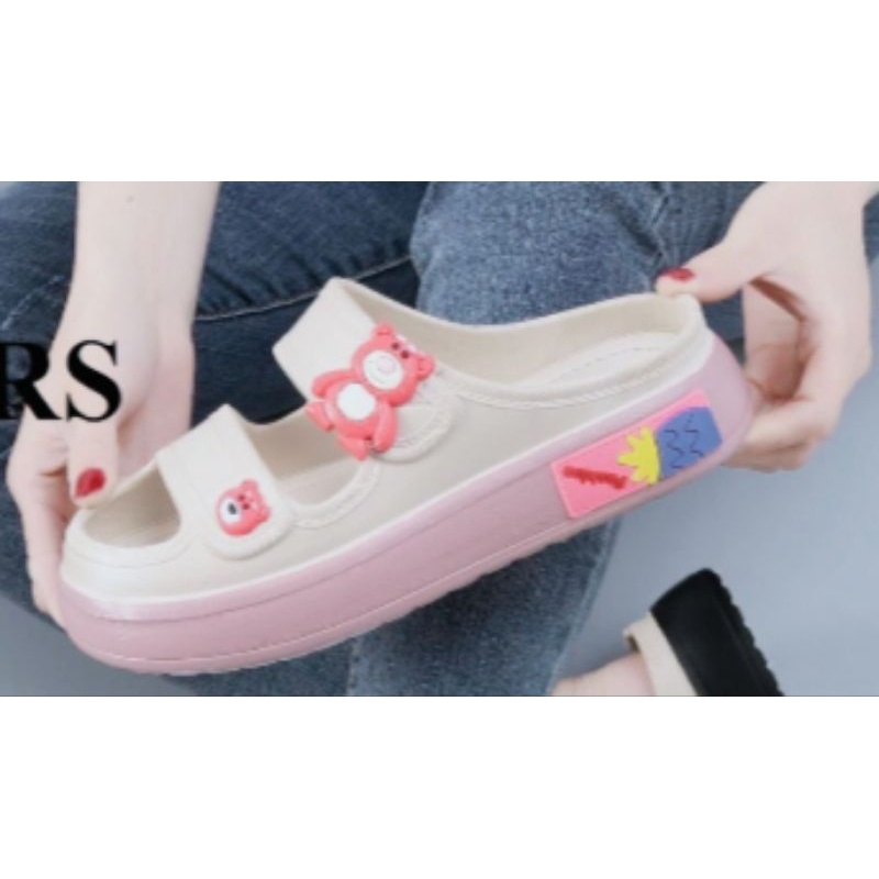 sandal wanita wedges jelly import/sendal karet perempuan korea