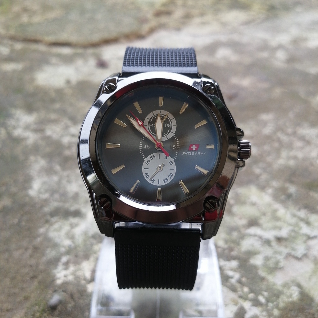 Jam Tangan Pria Sport Korea Quartz Analog Fashion Korea / Jam Tangan Pria Olahraga Chrono Import / Jam Tangan Cowok Karet Banjarbaru Banjarmasin Martapura  JT4