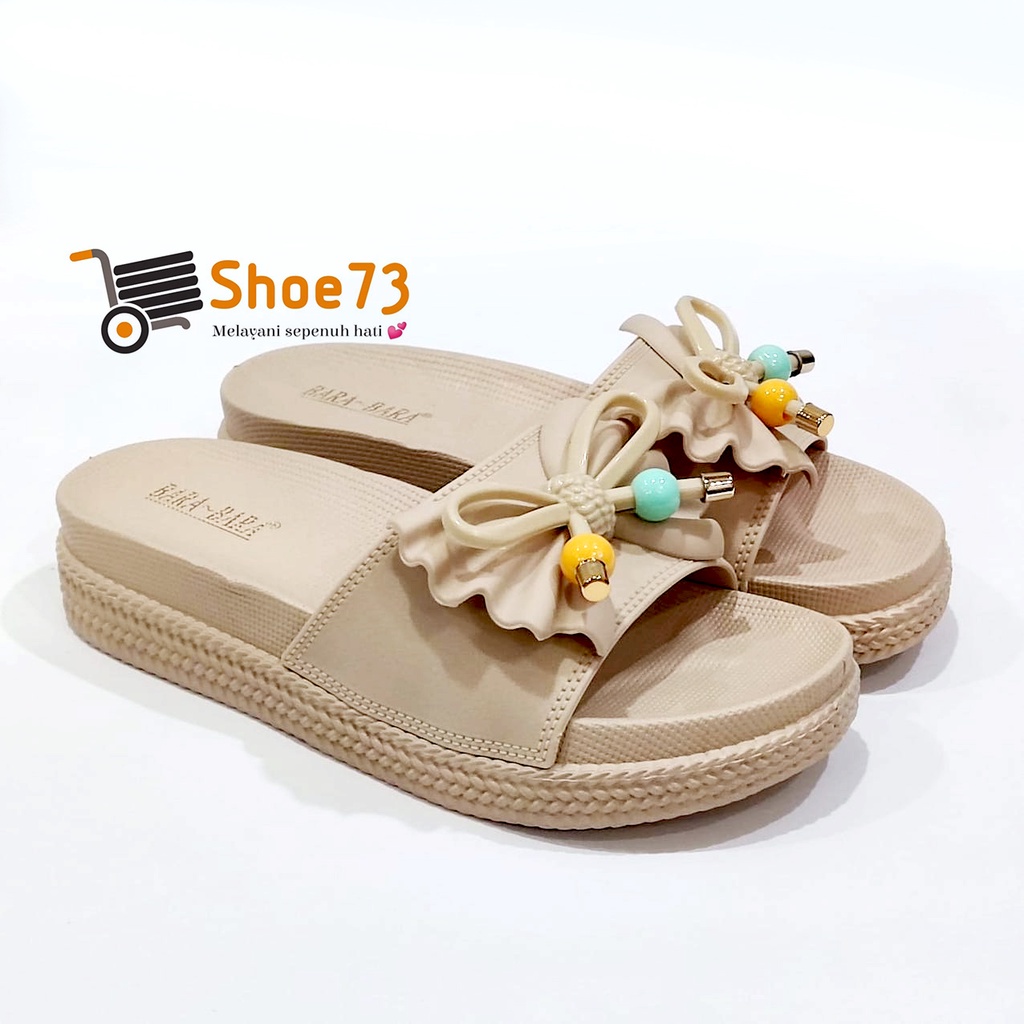 BARA BARA JSL 895 B-26 SIZE 36-40 ORIGINAL l Sandal Selop pita jelly wanita l Sendal kokop cewek impor