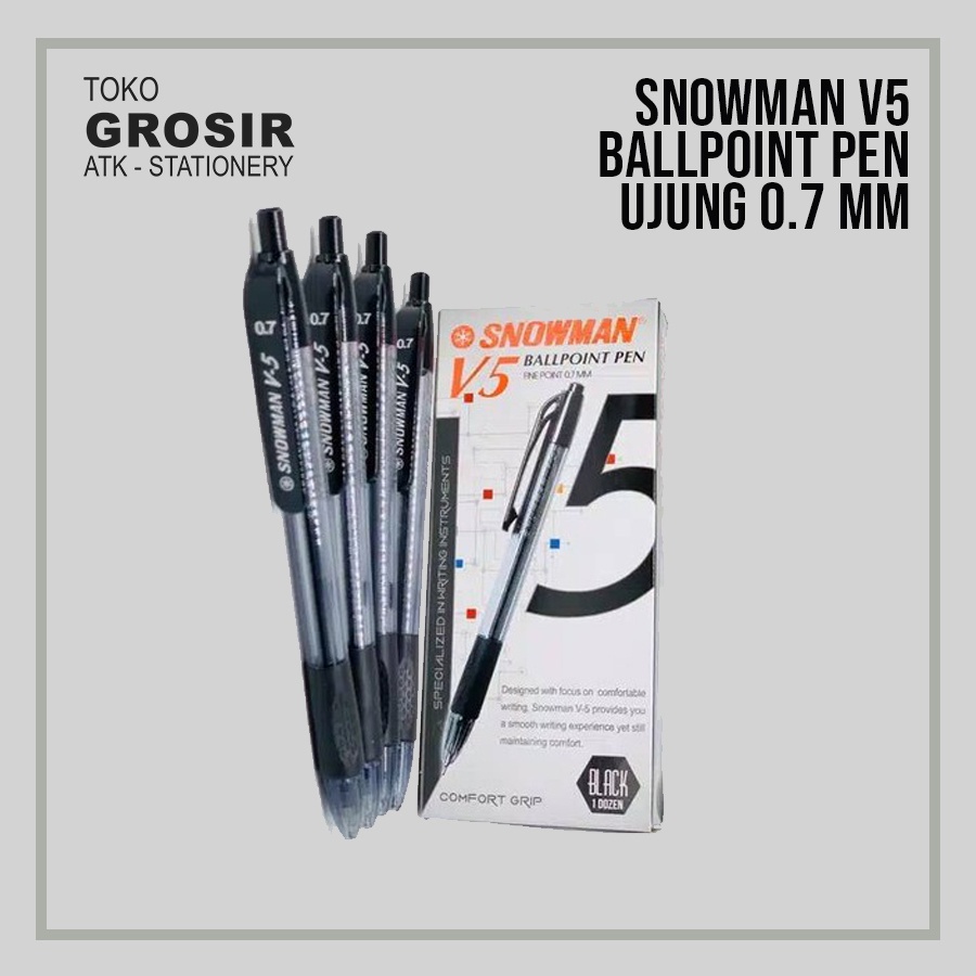 

Bolpen Pulpen Bolpoin Snowman V5 0.7 mm murah 2