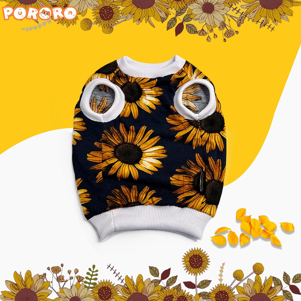 Pororo - Baju Kucing Motif SunFlower