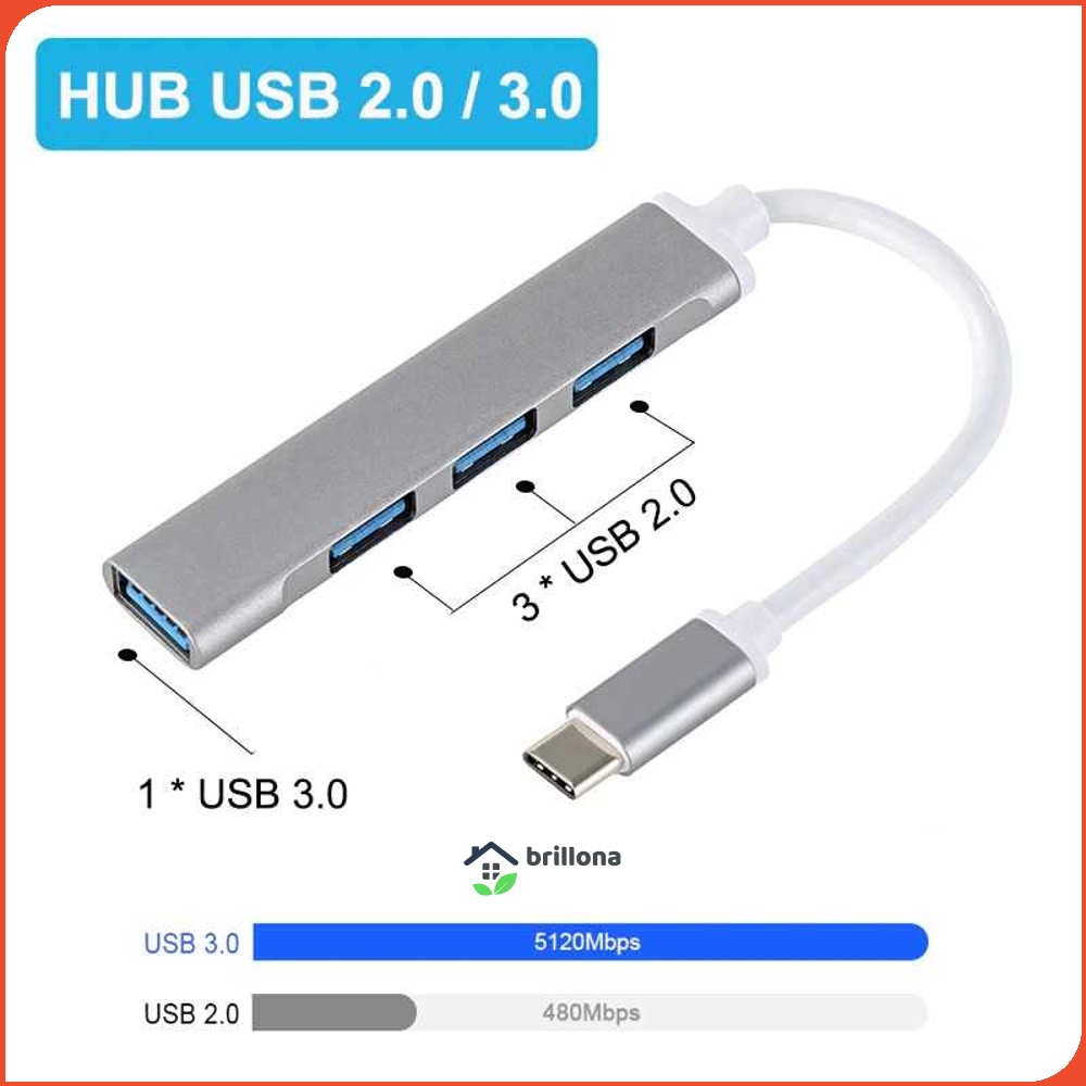 MLLSE USB HUB Type C Adapter High Speed 1 x USB 3.0 &amp; 3 x USB 2.0 - C809