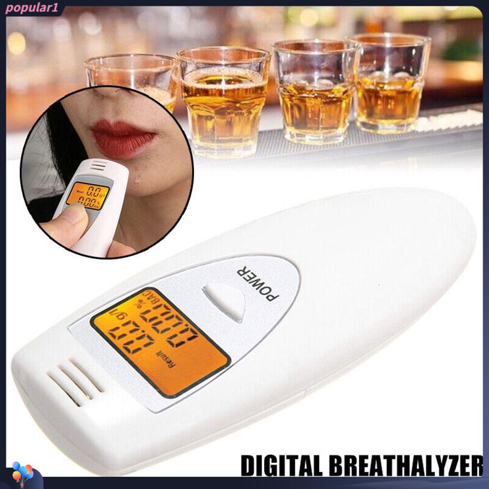 POPULAR Digital Breath Alcohol Tester Portable LCD Display Detektor Gas Profesional