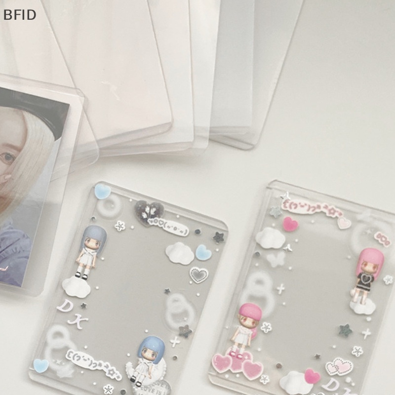 [BFID] 10pcs Lengan Photocard Idol Gaya Korea Bening Anti Gores Plastik Collect Holder Goo Card Set Transparan Tebal Cover [ID]