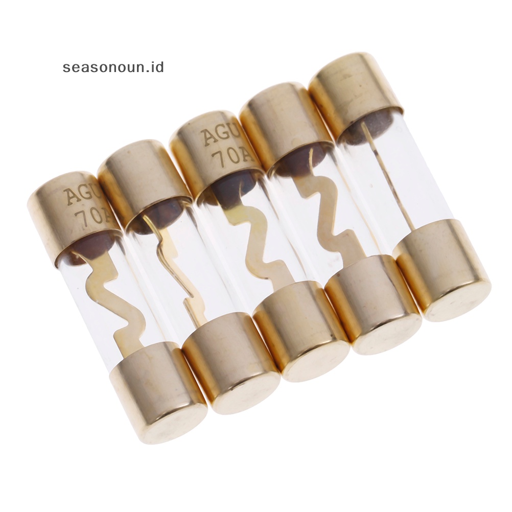 Paket sekring alfin kaca lapis emas alfineasonoun 5kubik amplifier audio mobil 50/60/70/80/100 batre .