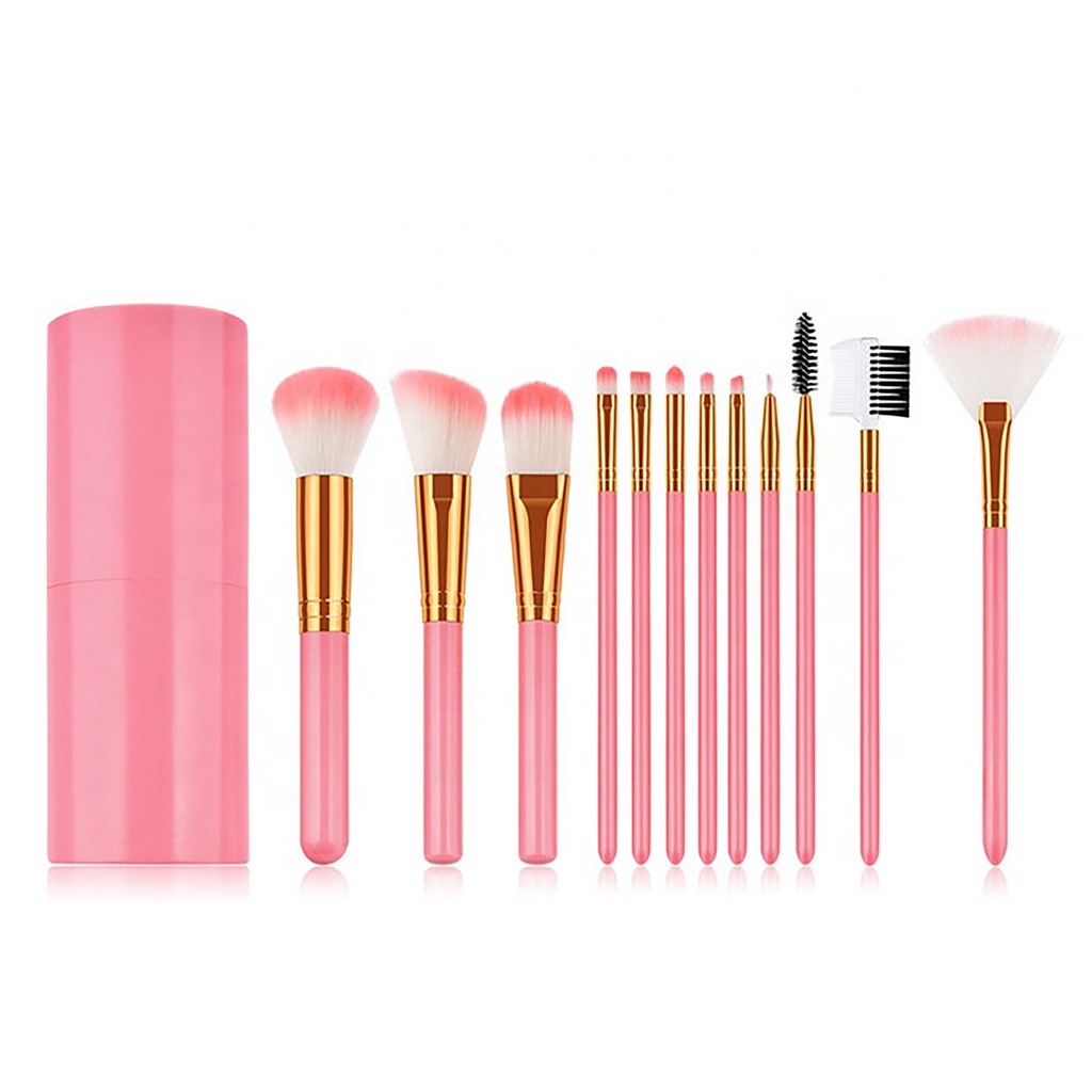 Zamzam Kuas Make Up Tabung 12pcs Make Up Brush 12 Set In 1 Tube Import Murah