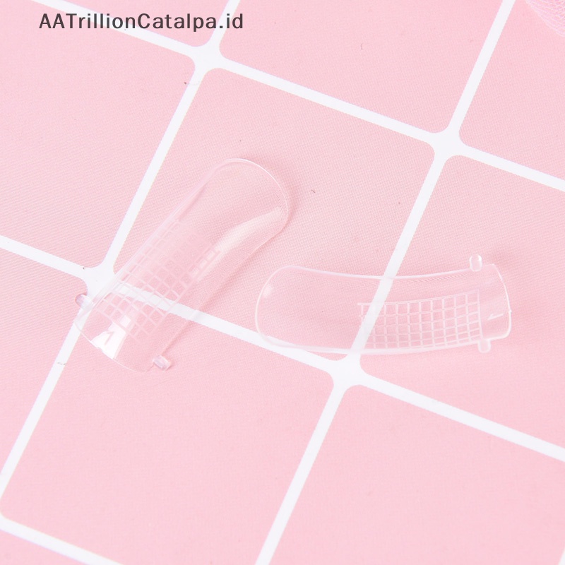 100pcs quick building poly gel bentuk kuku cetakan tip extension dual alat nail art dalika