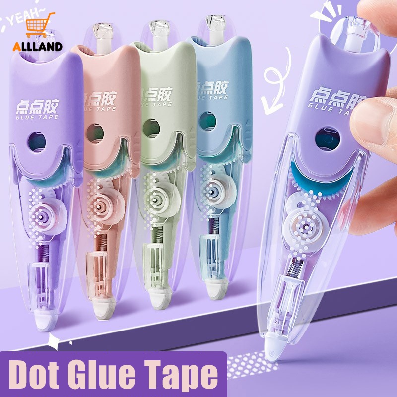 Replaceable Double Sided Adhesive Paper Tape/ Dot Liner Tape Glue for Scrapbooking Crafts Decor/ Office School Supplies Stationery