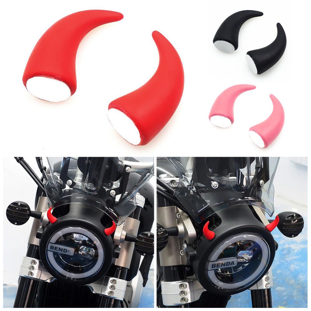 Openmall 2Pcs Kreatif Setir Mobil Setan Sudut Dekorasi Tanduk Setan Kecil Dashboard Hiasan Ornamen Dekorasi Interior Mobil T8X6