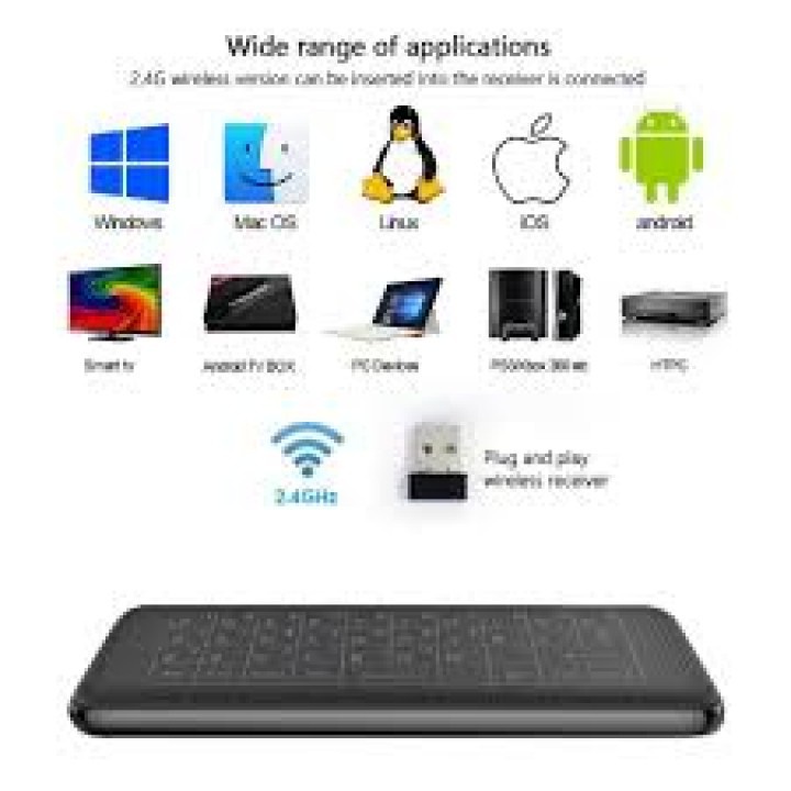 H1 Full Touchpad 2.4GHz 6-Axis Gyro Air Mouse Wireless Keyboard