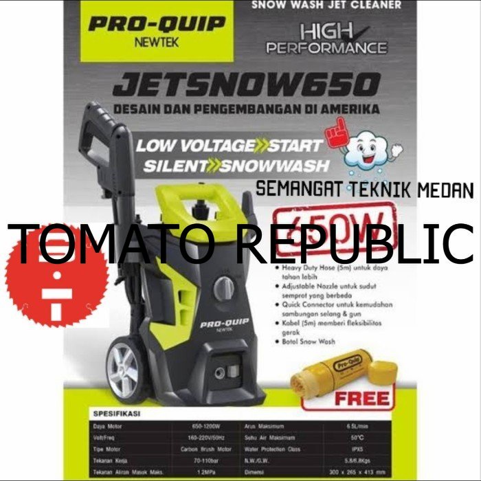 Murah MESIN STEAM CUCI SALJU MOBIL MOTOR JET CLEANER SNOW WASH PROQUIP 650 GHI475