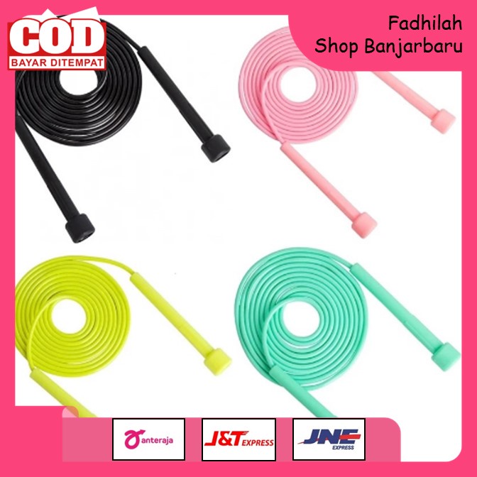 TALI SKIPPING PVC 2.8METER/ JUMP ROPE/ LOMPAT TALI 280CM SPEED ROPE ACTIVE PVC OLAHRAGA PEMULA PELATIHAN KARDIO / ALAT SKIPPING MURAH BANYAK VARIAN WARNA | FADHILAH SHOP BJB