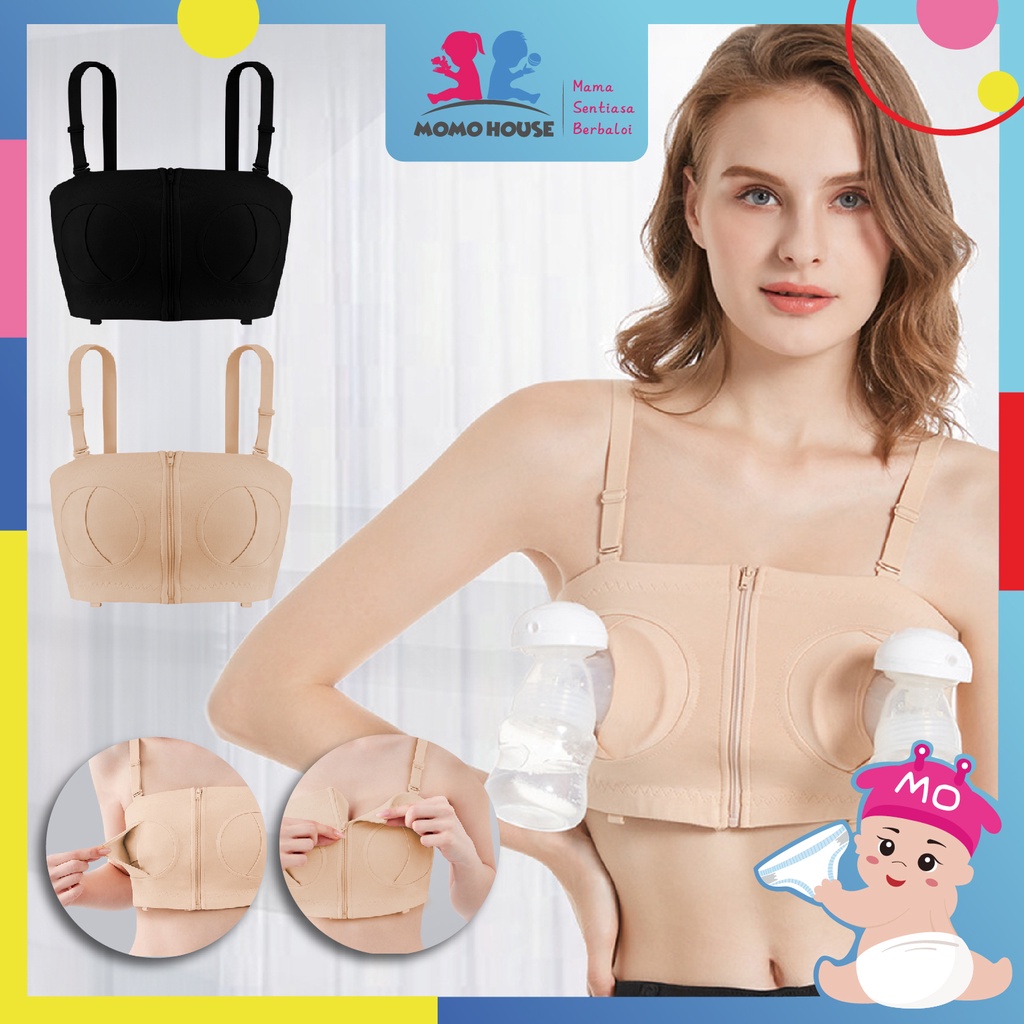 MOMO HOUSE Pumping Bra Hands Free Pumping Bra Bra Untuk Pompa Asi Handsfree Pumping Bra Bh Pompa Asi Tanpa Di Pegang Bra Pompa Asi bh Pompa Asi