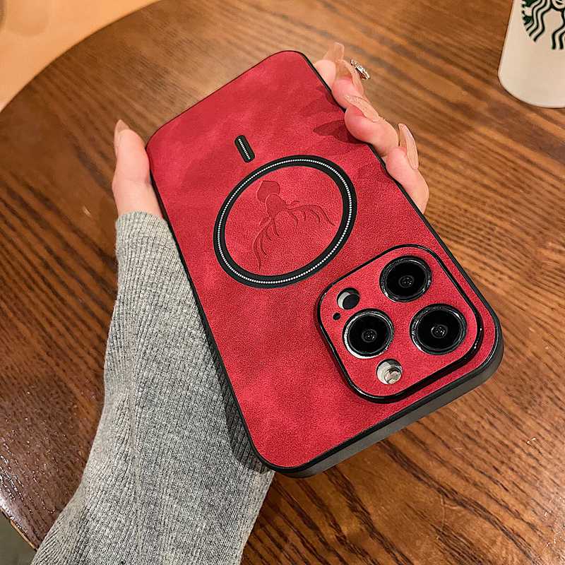 Fashion！5Colors Velour Leather Magnet Hard Case HP iP iPhone X XS XR 11 12 13 14 + Plus Pro Max FTD Casing