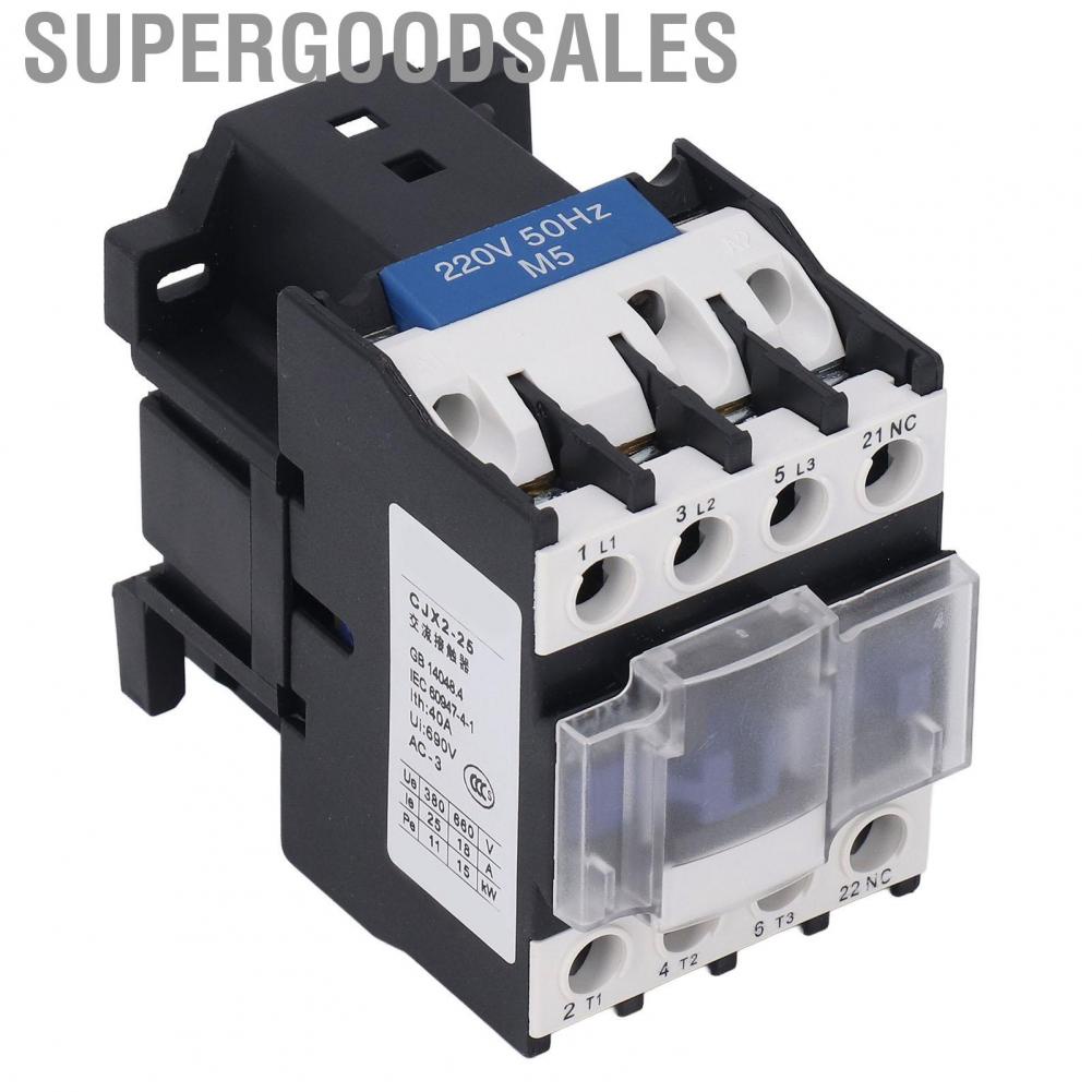 Supergoodsales Electrical Contactor  Switch Low Power Consumption Easy Installation Silver Contact for Building