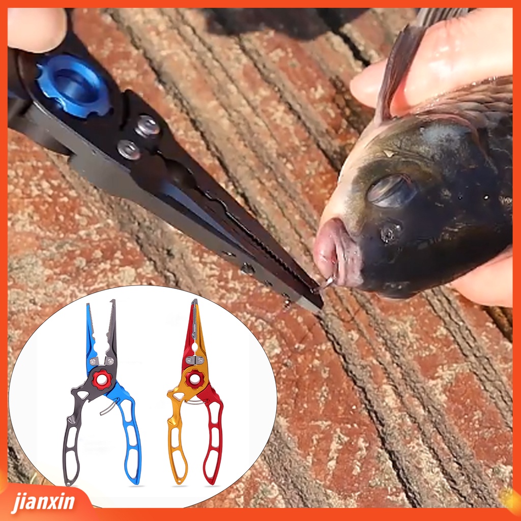 (In Stock) Tang Pemikat Pancing Multifungsi Kunci Pengaman Titanium Alloy Kekuatan Tinggi Pemotong Tali Memancing Gunting Memancing Aksesoris