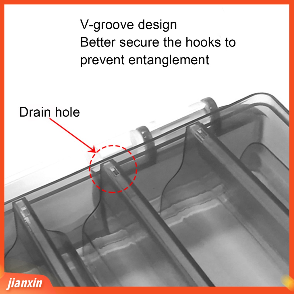 (In Stock) PP Fishing Tackle Box Tahan Air Kapasitas Besar Dua Sisi Kotak Umpan Pancing Untuk Memancing