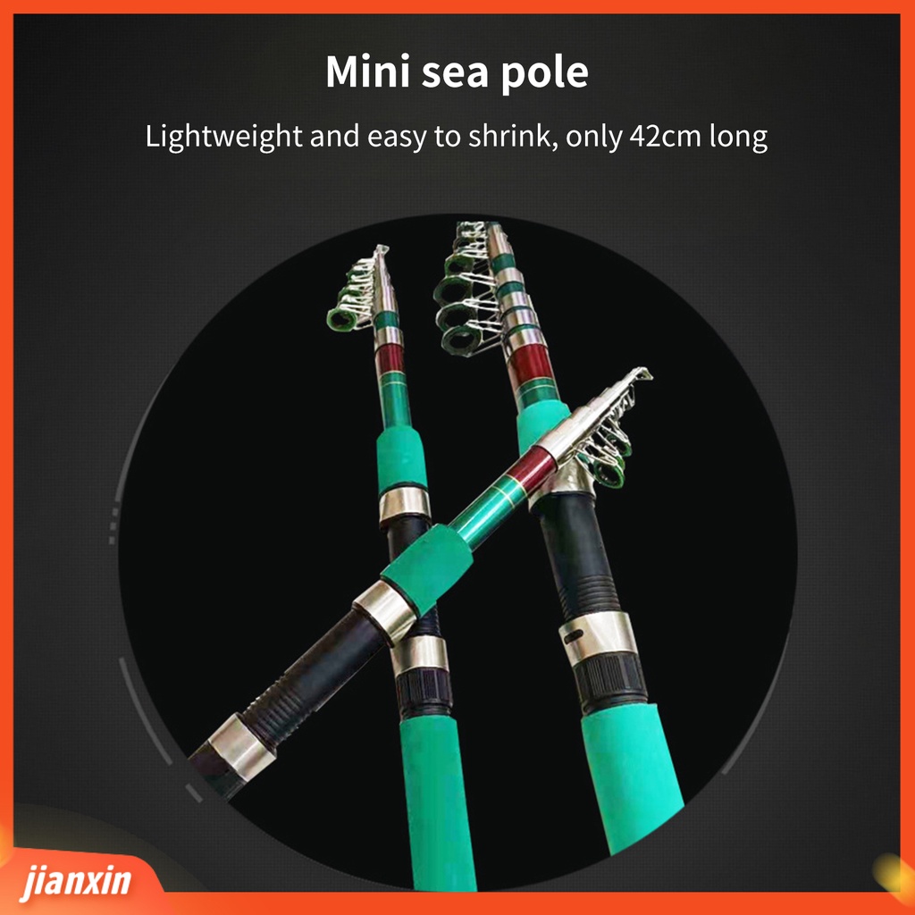 (In Stock) Tiang Pancing Desain Ergonomis Adjustable Fiber-glass Air Asin Air Tawar Telescopic Fishing Rod Untuk Outdoor