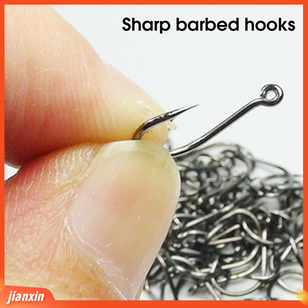 (In Stock) 50Pcs /Box Kail Pancing Kekuatan Tinggi Super Tajam Fishing Tackle Barbed Single Circle Carp Hook Memancing Aksesori