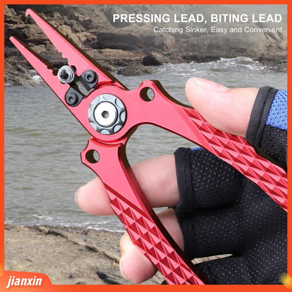(In Stock) 1set Lure Tang Ergonomics Anti-slip Cut Fishing Line Aluminium Alloy Memancing Open Loop Hook Removal Tang Memancing Luar Ruangan