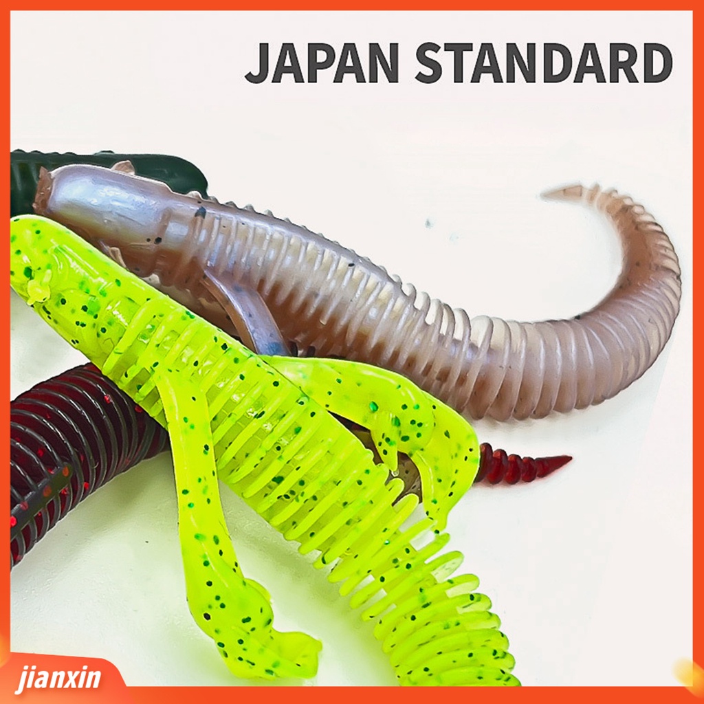 (In Stock) 10 Pcs Softworm Umpan Simulasi Ekor Tipis Lembut Karet Pelampung Wobbler Profesional Memancing Glitter Bionic Umpan Lembut Umpan Pancing Fishing Tackle