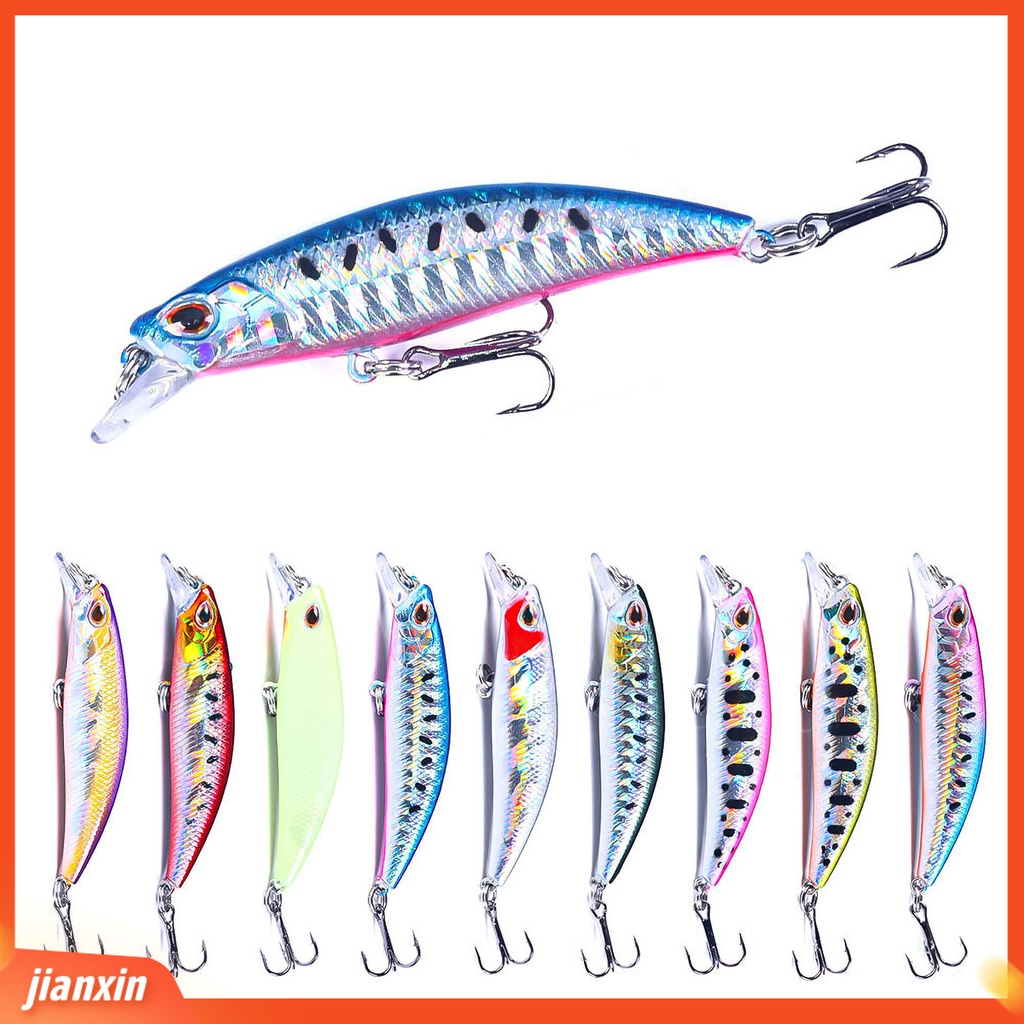 (In Stock) 6.8cm 6.5g Umpan Mensimulasikan Menarik 9warna Cor Tenggelam Mino Umpan Pancing Palsu Dengan Kotak Tackle Untuk Bass Pike