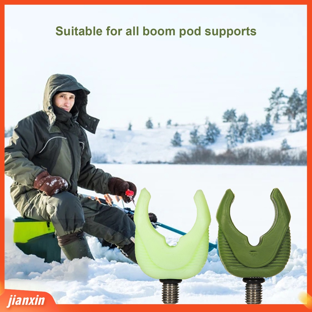 (In Stock) 4Pcs Compact Fishing Rod Rest Tahan Aus Silikon Luminous Anti-slip Rod Pod Holder Untuk Outdoor