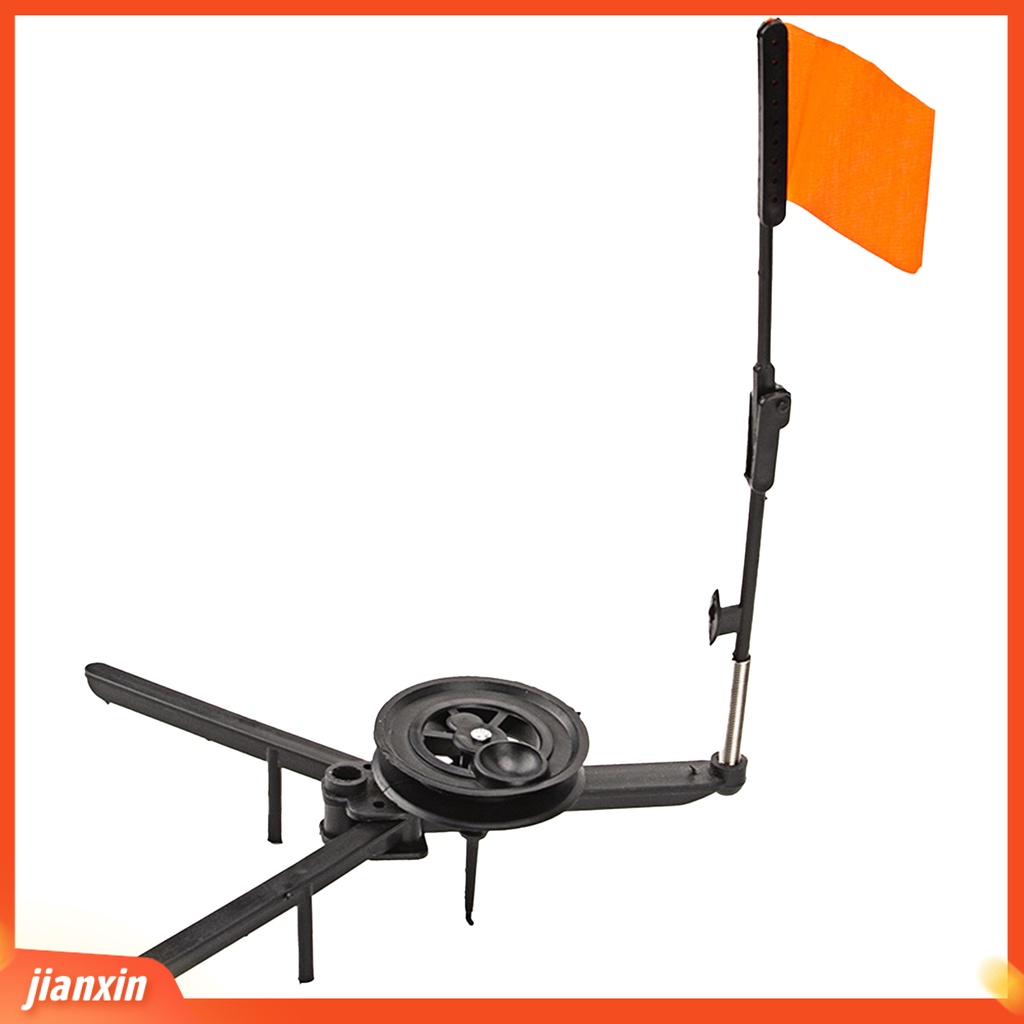 (In Stock) Es Penanda Pancing Segitiga Bawah Permukaan Terang ABS Otomatis Musim Dingin Flag Marker Rod Aksesoris Untuk Memancing