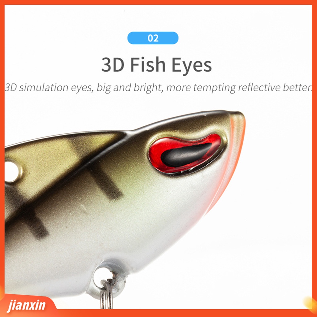 (In Stock) 71mm /26g Merampingkan Umpan Palsu Realistis Jarak Lempar Yang Sangat Baik Bahan Metal VIB Umpan Untuk Memancing