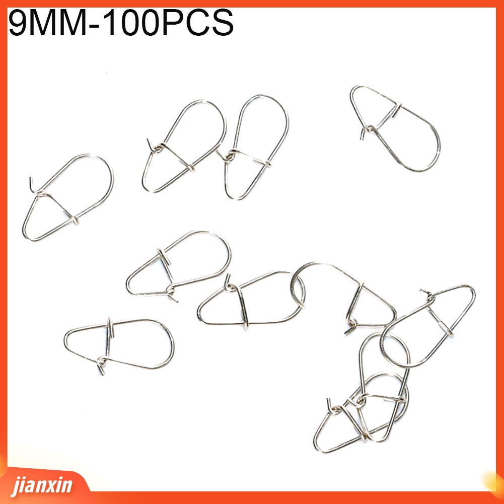 (In Stock) 100Pcs Kait Stainless Steel Snap Cepat Klip Lock Konektor Alat Pancing