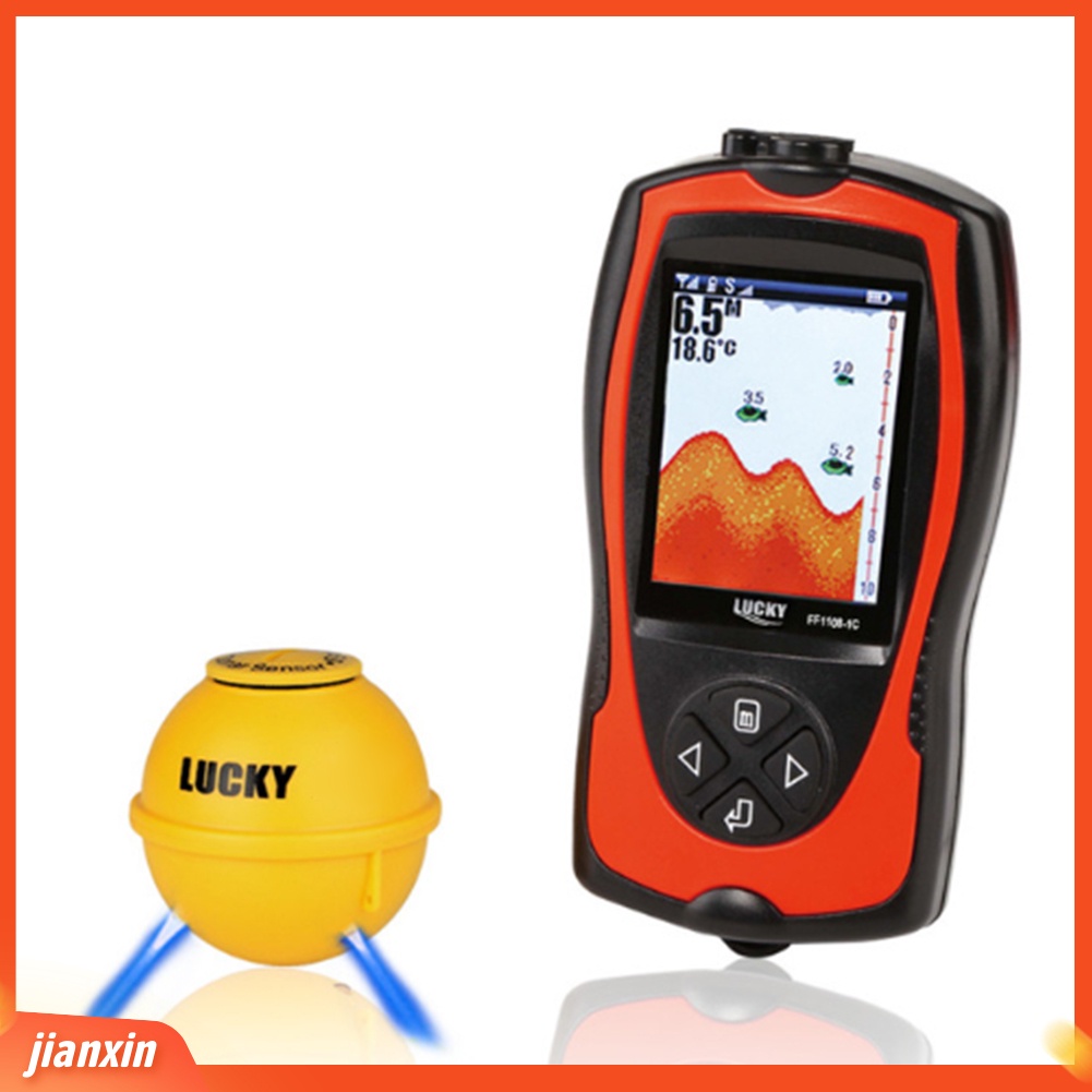(In Stock) 45m Kedalaman Kejernihan Tinggi LCD Nirkabel Sensor Sonar Transducer Pencari Ikan Detektor Memancing