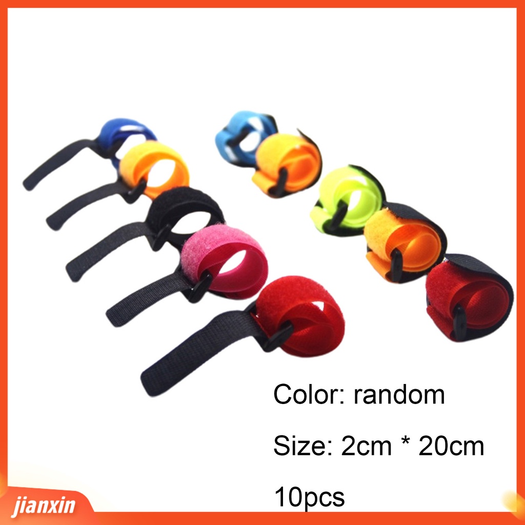 (In Stock) 10pcs Tali Pengikat Batang Melar Perekat Diri Nilon Memancing Tape Straps Fishing Tackle Aksesoris