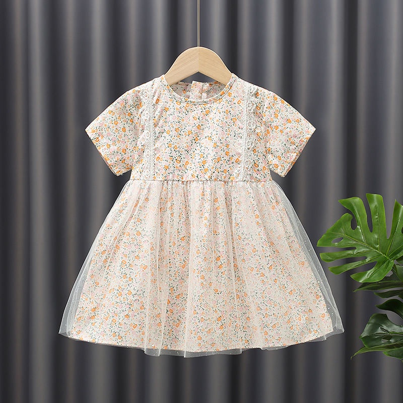 Rok gadis berusia 2-6 tahun / gaun putri / rok pastoral / gaun lucu untuk anak perempuan / rok bunga untuk anak perempuan