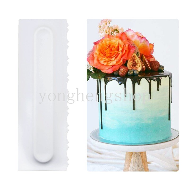 Krim Scraper Sisir Gigi Tidak Teratur Tepi Krim Spatula Fondant Kue Baking Scraper Icing Lebih Halus Dapur DIY Pastry Kue Dekorasi Alat